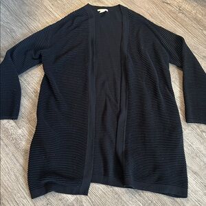H&M Long Black Knit Cardigan